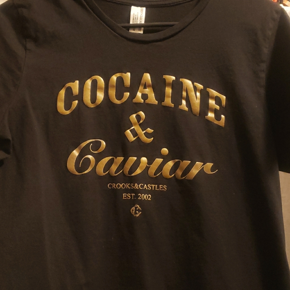 Ladies Crooks & Castles Cocaine & Caviar Shirt